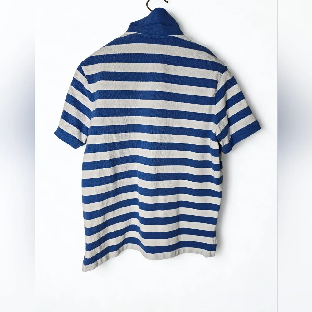 Ralph Lauren Striped Polo in Blue and White Preppy Backyard BBQ Collegiate